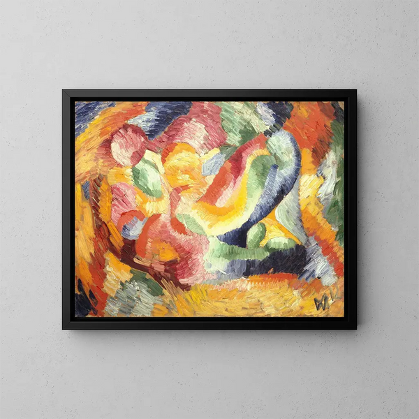 Composition astrale VI - Wilhelm Morgner — inramlat konstverk på väggen