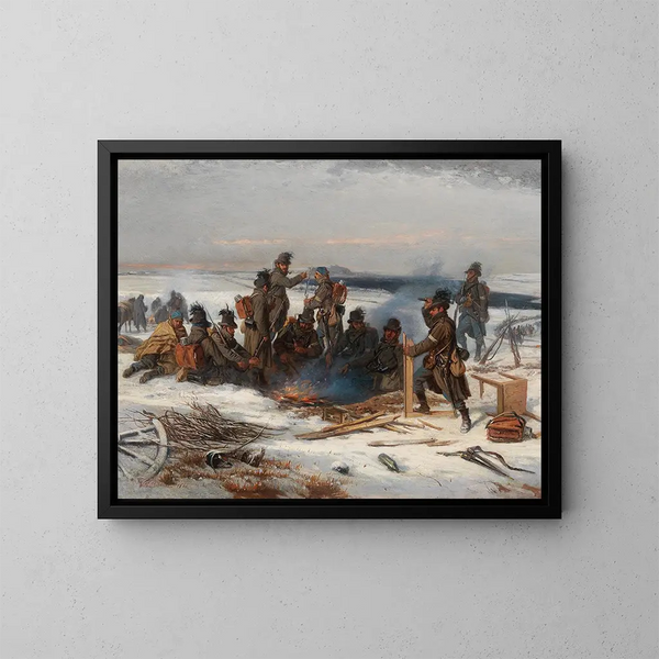 Repos des soldats - Wilhelm Richter — inramlat konstverk på väggen