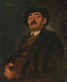 Camille lachend - Wilhelm Trübner — vy av konstverket