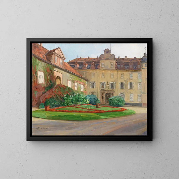 Schlohof i Baden-Baden i september - Wilhelm Trübner — inramlat konstverk på väggen