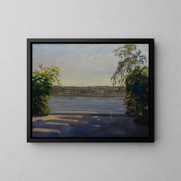 Lac de Starnberg - Wilhelm Trübner — inramlat konstverk på väggen