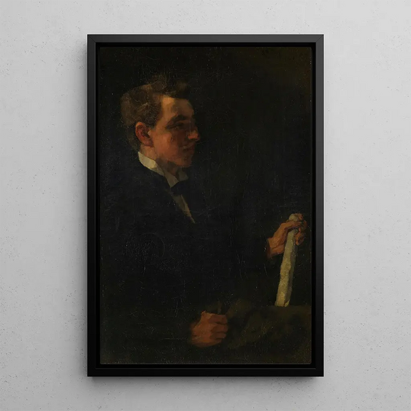 Wilhelm Trbner - Studiosus Michaelis mit Papierrolle.webp