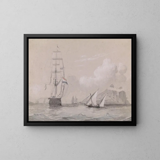 Willem Anthonie van Deventer - Hollands zeilschip voor de kust van Gibraltar.webp