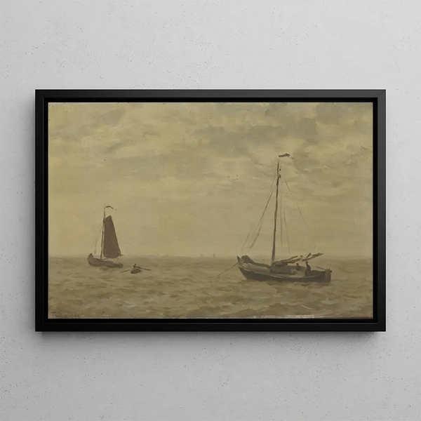 Willem Bastiaan Tholen - Zeegezicht met vissersschuiten.webp