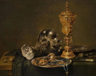 Willem Claesz Heda - Still Life with Metal Vessels and a Watch on a Table.webp