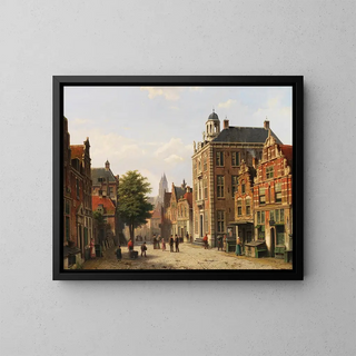 Willem Koekkoek - Hollndische Stadtansicht im Sommer.webp