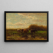 Vaches au crépuscule - Willem Maris — inramlat konstverk på väggen
