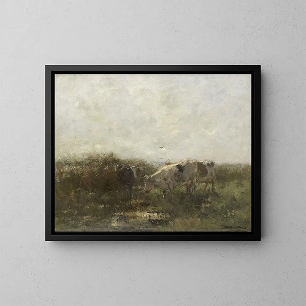 Vaches - Willem Maris — inramlat konstverk på väggen