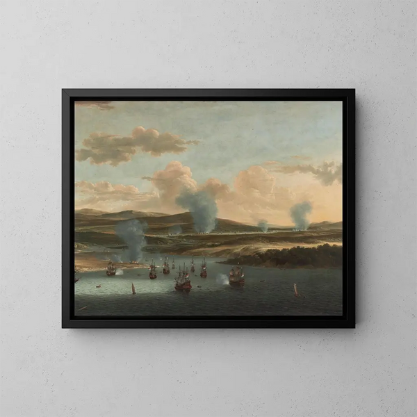 Bataille de Medway - Willem Schellinks — inramlat konstverk på väggen
