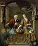 Le marchand de légumes - Willem van Mieris — vy av konstverket