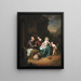 La Sainte Famille et Saint Jean-Baptiste - Willem van Mieris — inramlat konstverk på väggen