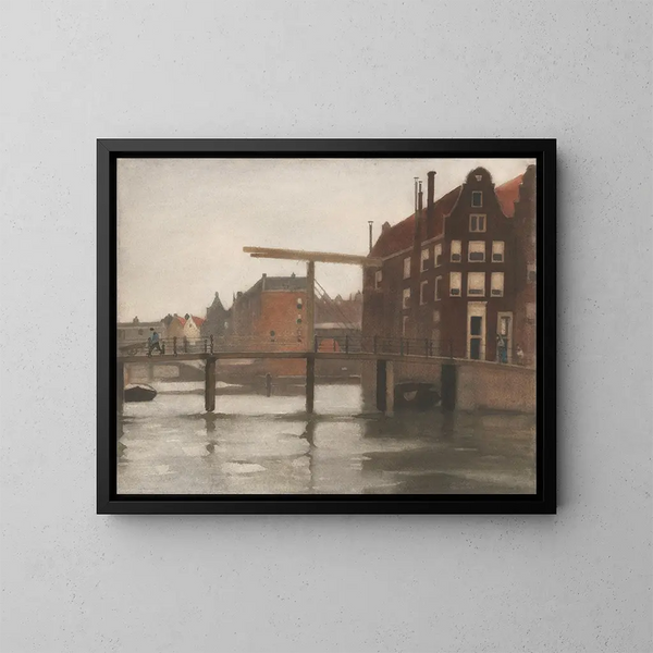 Vue d'Uilenburg à Amsterdam - Willem Witsen — inramlat konstverk på väggen