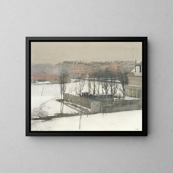 Vue du parc oriental sous la neige - Willem Witsen — inramlat konstverk på väggen
