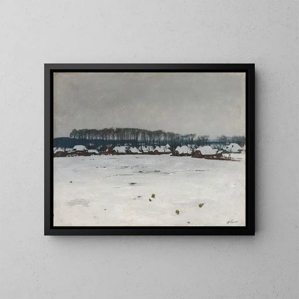 Landskapsbild vinter - Willem Witsen — inramlat konstverk på väggen