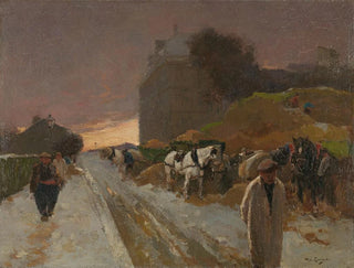 Willem de Zwart - Street in Montmartre Paris in the Winter.webp
