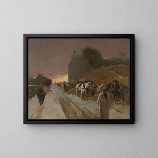 Willem de Zwart - Street in Montmartre Paris in the Winter.webp