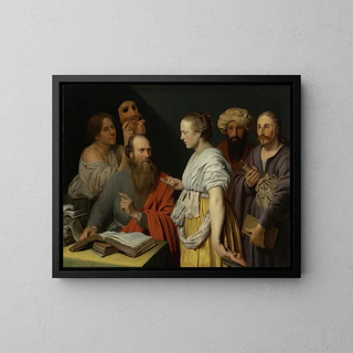 Willem van der Vliet - A Scholar In His Study With Figures With Masks Possibly An Allegory.webp
