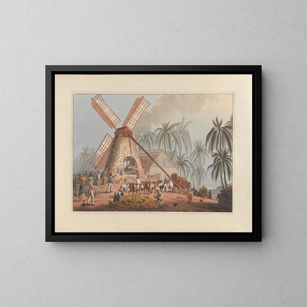 Le Moulin - William A V Clark — inramlat konstverk på väggen