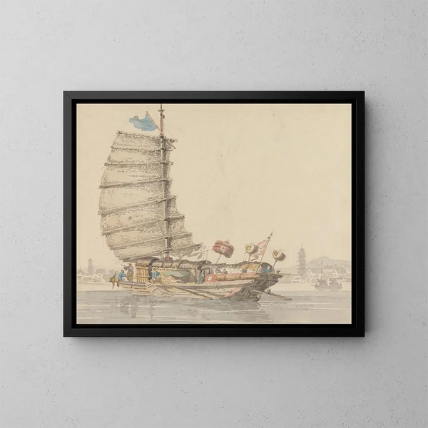 La barge voyageuse - William Alexander — inramlat konstverk på väggen