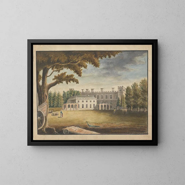 Maison de Syon i London - William Beilby — inramlat konstverk på väggen