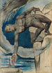 Antée som avlägsnar Dante och Virgile till den sista cirkeln av helvetet - William Blake — vy av konstverket