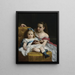 Ett porträtt av Eva och Frances Johnston - William Bouguereau — inramlat konstverk på väggen