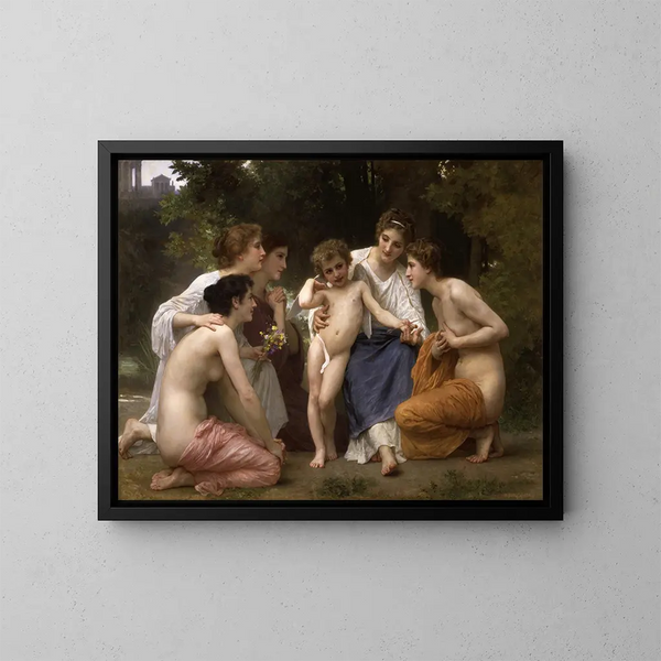 Beundran - William Bouguereau — inramlat konstverk på väggen