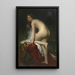 Baigneuse - William Bouguereau — inramlat konstverk på väggen
