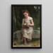 La Liseuse - William Bouguereau — inramlat konstverk på väggen