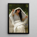 Le Voile - William Bouguereau — inramlat konstverk på väggen