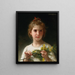 Mimosa - William Bouguereau — inramlat konstverk på väggen