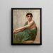 Reflektion - William Bouguereau — inramlat konstverk på väggen