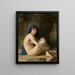 Nu Sittande - William Bouguereau — inramlat konstverk på väggen