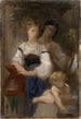 Studie för Hemligheten - William Bouguereau — vy av konstverket