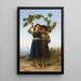 La Branche de cerisier - William Bouguereau — inramlat konstverk på väggen