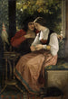 La Proposition - William Bouguereau — inramlat konstverk på väggen