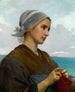 Tricoteuse Bretonne - William Bouguereau — vy av konstverket