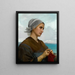 Tricoteuse Bretonne - William Bouguereau — inramlat konstverk på väggen