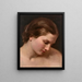 kvinnoprofilens ansikte - William Bouguereau — inramlat konstverk på väggen