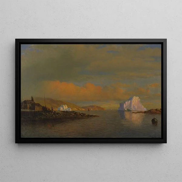 Coucher de soleil arctique - William Bradford — inramlat konstverk på väggen