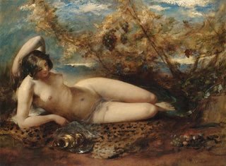 William Etty - A Young Women Reclining On A Fur Rug.webp