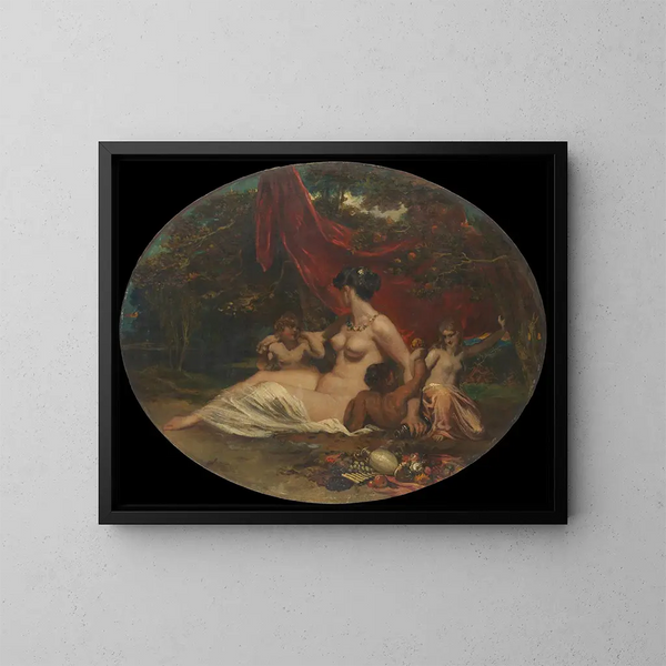 Allégorie - William Etty — inramlat konstverk på väggen