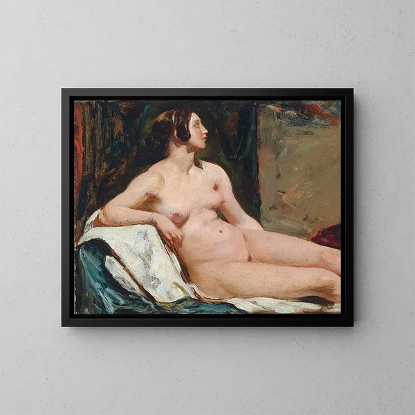 Nu feminin - William Etty — inramlat konstverk på väggen