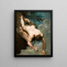 Manlius jeté du rocher - William Etty — inramlat konstverk på väggen