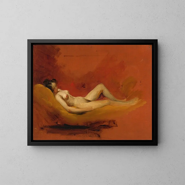 Studie av en kvinnlig nakenhet - William Etty — inramlat konstverk på väggen