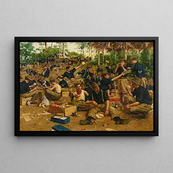 William Gilbert Gaul - Christmas Day In Camp.webp