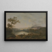 Vue d'un lac avec des pêcheurs - William Groombridge — inramlat konstverk på väggen
