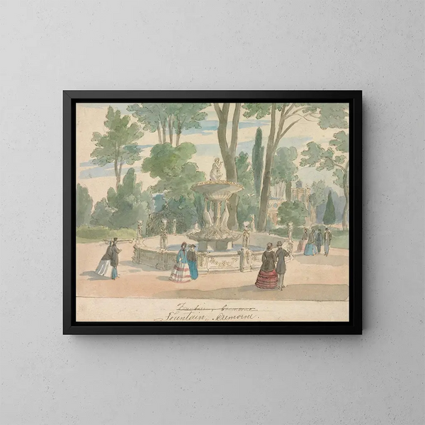 Fontaine de Cremorne - William Henry Brooke — inramlat konstverk på väggen