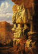 hus vid klippkusten vid Rio Mancos Colorado - William Henry Holmes — vy av konstverket