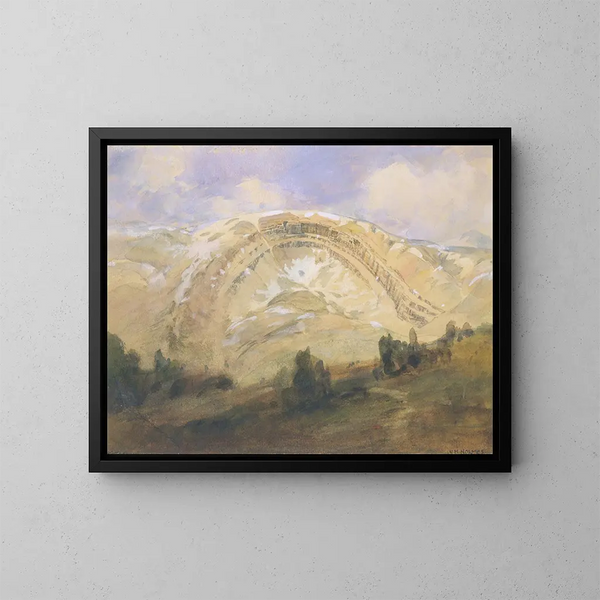 Strates pliées, un grand arc géologique, Colorado - William Henry Holmes — inramlat konstverk på väggen